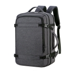 OUMANTU 1907 Large Capacity Men Laptop Backpack Business Travel Shoulders Bag with External USB Charging Port (Black)