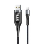 REMAX RC-096a Leader 1.2m 2.1 USB to USB-C / Type-C Intelligent Digital Display Aluminum Alloy Braid Fast Charging Data Cable
