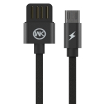 WK WDC-055 2.4A Micro USB Babylon Aluminum Alloy Charging Data Cable, Length: 1m (Black)