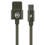 WK WDC-055 2.4A Micro USB Babylon Aluminum Alloy Charging Data Cable, Length: 2m (Green)