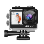 C1 Dual-Screen 2.0 inch + 1.3 inch Screen Anti-shake 4K WiFi Sport Action Camera Camcorder with Waterproof Housing Case,  Allwinner V316, 170 Degrees Wide Angle (Black)