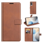 For vivo X60 Retro Calf Pattern Buckle Horizontal Flip Leather Case with Holder & Card Slots & Wallet(Light Brown)