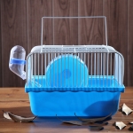2 PCS Hamster Cage Portable Take-Out Cage Hamster Golden Bear Supplies(Blue)