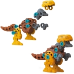 2 PCS Children Toy Set Puzzle DIY Screw Assembly Dinosaur Building Block(Tyrannosaurus)