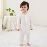 Baby Bamboo Fiber Long-sleeved Bodysuit (Color:Beige Size:66)