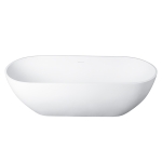 [US Warehouse] Solid Surface Oval Freestanding Soaking Bathtub, Size: 69 x 29.12 x 21.58 inch