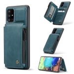 For Samsung Galaxy A71 4G CaseMe C20 Multifunctional PC + TPU Protective Case with Holder & Card Slot & Wallet(Blue)