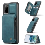 For Samsung Galaxy S20+ CaseMe C20 Multifunctional PC + TPU Protective Case with Holder & Card Slot & Wallet(Blue)