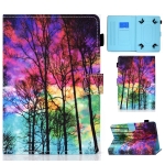 Painted Pattern TPU Horizontal Flip Leather Protective Case For Universal 8 inch(Forest)