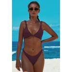 Women Sexy Printed Temptation Bikini, Size:S(Purple)