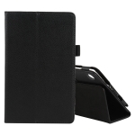 For Lenovo Tab M7 Litchi Texture Solid Color Horizontal Flip Leather Case with Holder & Pen Slot(Black)