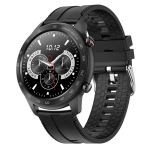 MX5 1.3 inch IPS Screen IP68 Waterproof Smart Watch, Support Bluetooth Call / Heart Rate Monitoring / Sleep Monitoring, Style: Silicone Strap(Black)