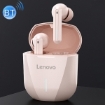 Original Lenovo XG01 IPX5 Waterproof Dual Microphone Noise Reduction Bluetooth Gaming Earphone with Charging Box & LED Breathing Light, Support Touch & Game / Music Mode (Pink)