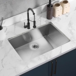 [US Warehouse] Stainless Steel Single Bowl Kitchen Sink, Size: 30 x 19 x 9 inch
