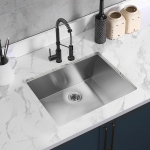 [US Warehouse] Stainless Steel Single Bowl Kitchen Sink, Size: 28 x 19 x 9 inch