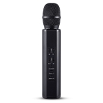 K6 Bluetooth 4.2 Karaoke Live Stereo Sound Wireless Bluetooth Condenser Microphone (Black)