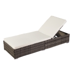 [US Warehouse] Outdoor Leisure Rattan Furniture Chaise, Size: 122x72x22cm