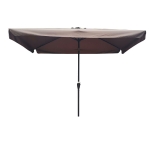 [US Warehouse] Outdoor Patio Umbrella with Crank & Push Button Tilt, Size: 10×6.5Ft (Coffee)
