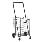 [US Warehouse] Iron Telescopic Armrest  Foldable Shopping Cart, Size: 41x41x100-110cm