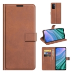 For OPPO A54 5G Retro Calf Pattern Buckle Horizontal Flip Leather Case with Holder & Card Slots & Wallet(Light Brown)