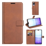 For vivo S9 Retro Calf Pattern Buckle Horizontal Flip Leather Case with Holder & Card Slots & Wallet(Light Brown)
