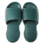 Summer Super Thick Soft Bottom Plastic Slippers Men Indoor Defensive Household Bath Slippers, Size:42-43(Dark Green)