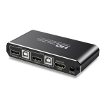 USB Computer Monitoring 2 In 1 Out Conerter Switch for HDMI-KMV(Black)