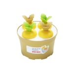 2 PCS Summer Carrot Potted Ice Cream Mold Homemade Ice Tray Round(Yellow)