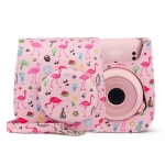 Flamingo Pattern Camera Bag with Shoulder Strap for Fujifilm Instax mini 11(Watermelon)