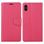 For Samsung Galaxy A22 5G Silk Texture Horizontal Flip Leather Case with Holder & Card Slots & Wallet & Photo Frame(Rose Red)