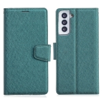 For Samsung Galaxy S21 5G Silk Texture Horizontal Flip Leather Case with Holder & Card Slots & Wallet & Photo Frame(Green)