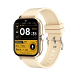 GT20 1.69 inch TFT Screen IP67 Waterproof Smart Watch, Support Music Control / Bluetooth Call / Heart Rate Monitoring / Blood Pressure Monitoring, Style:Silicone Strap(Gold)