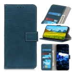 For Vodafone Smart E11 Crocodile Texture Horizontal Flip Leather Case with Holder & Wallet & Card Slots(Dark Green)