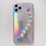 Laser TPU Protective Case with Pearl Bracelet For iPhone 11