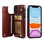 FLOVEME Crazy Horse Texture Horizontal Flip Leather Protective Case with Card Slots & Holder For iPhone 11(Brown)