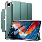 ESR Ascend Trifold with Clasp Series PC + PU Leather Horizontal Flip Leather Case with Holder & Pen Slot & Sleep / Wake Up Function For iPad Pro 12.9 (2021)(Forest Green)