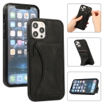 Ultra-thin Shockproof Protective Case with Holder For iPhone 11(Black)