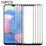 10 PCS Front Screen Outer Glass Lens for Samsung Galaxy A30s (Black)