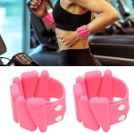 1 Pair Yoga Fitness Detachable Weight-Bearing Bracelets Sports Weight-Bearing Silicone Wrist Bands, Specification:  900G  (Pink)