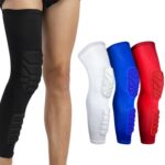 A Pair  Extended Sports Knee Pads Thigh and Calf Cover Outdoor Climbing Football Basketball Riding Protective Gear, Specification: M (Black)