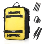 Rhinowalk Multi-Function Motorcycle Rear Seat Bag Combination Rear Shelf Pannier, Colour: Yellow 30L