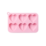 2 PCS Three-Dimensional Love Silicone Cake Baking Mold DIY Popsicle Mold(Pink)