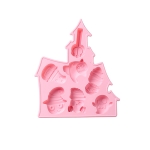 2 PCS Halloween Style Silicone Popsicle Mold DIY Cake Baking Appliance Handmade Soap Mold(Pink)