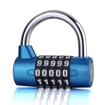Large 5 Digit Combination Gym Cabinets Password Lock Tool Box Door Padlock(Blue)