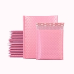 100 PCS Pink Co-Extrusion Film Bubble Bag Logistics Packaging Thickened Packaging Bag Size： 18x20cm
