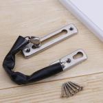 2 PCS Thickened Anti-Theft Chain Stainless Steel Door Bolts Hotel Room Door Chain Buckle Door Chain, Specification: Medium (Stainless Steel Color)