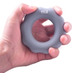 2 PCS Silicone Finger Marks Grip Device Finger Exercise Grip Ring, Specification: 95LB (Gray)