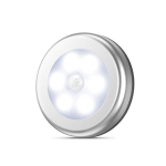 6 LED Home Wardrobe Smart Human Body Sensor Light, Light color: White Light (Silver)