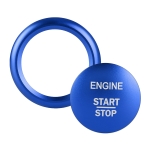 Car Engine Start Key Push Button Ring Trim Sticker Decoration for Mercedes-Benz A-Class 2013-2018 / C-Class 2015-2018 / GLA (Blue)