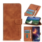 For Samsung Galaxy A03s KHAZNEH Retro Texture PU + TPU Horizontal Flip Leather Case with Holder & Card Slots & Wallet(Brown)